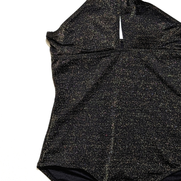 Jones New York | Halter Neck Swimsuit | Gold Metallic Sparkles | NWT | Beach | - Picture 4 of 6